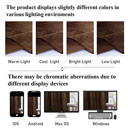StangH Extra Wide Brown Waterfall Valance Curtain W98 inches, 1 Panel - color: Brown, size: 98"W x 40"L (Pack of 1)