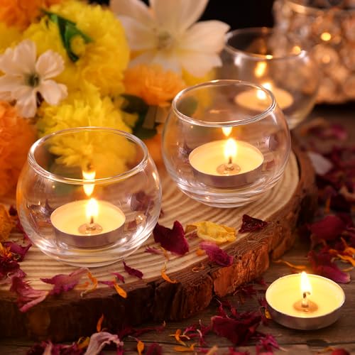 Volens 24PCS Clear Votive Candle Holders for Table Centerpieces - color: Clear, size: 24 PACK