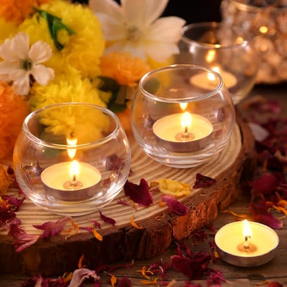 Volens 24PCS Clear Votive Candle Holders for Table Centerpieces - color: Clear, size: 24 PACK