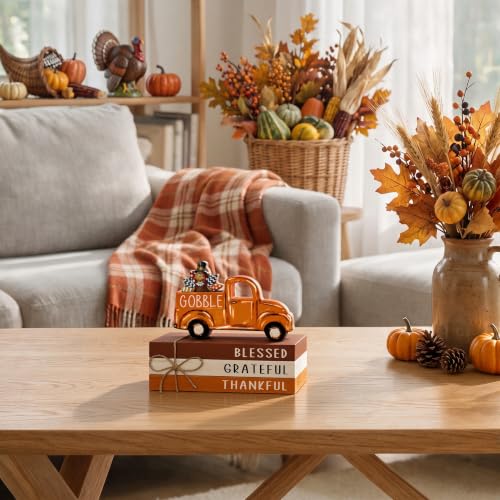 Smile Thanksgiving Wooden Block Decor - style: Turkey Truck