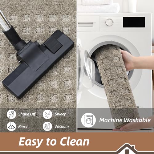 BEQHAUSE Dirt Trapper Door Mats 20"x32", Non Slip Washable, Beige - color: Beige, size: 20" X 32" (Rectangular)