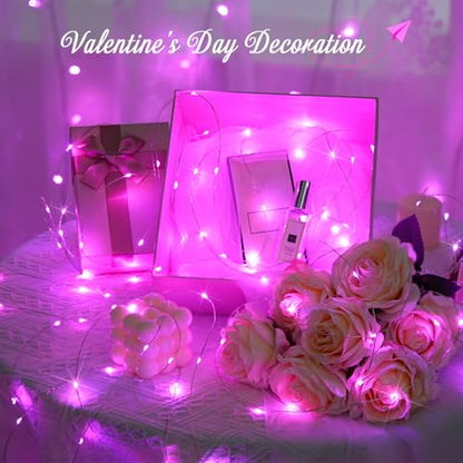 JMEXSUSS 200 LED Room Fairy Lights, 66 ft Pink Lights Outdoor Waterproof - color: Pink, size: 66FT 200LED