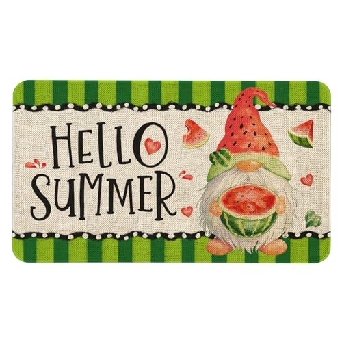 Maytycroco Summer Watermelon Welcome Door Mat 30x17 Inch for Home Decor - color: Summer-01