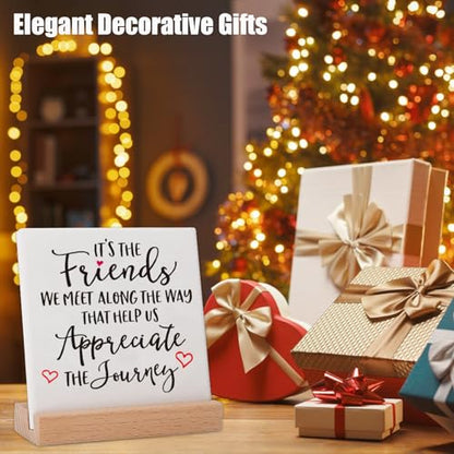 Friend Friendship Birthday Gifts for Best Friends Bestie BFF, Thank You Gifts for Work Sister Bestie True Long Distance New Friend Friendgiving Appreciation Decor Plaques - style: Friends