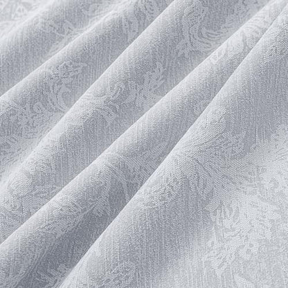 FMFUNCTEX Grey Floral Jacquard Blackout Curtains, 52X63 Inches, 2 Panels - color: Grey, size: 52"W x 63"L (Pack of 2)