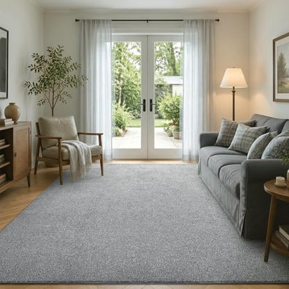 6x9 Large Grey Area Rug Washable Non-Slip Soft Thin for Living Room Bedroom - color: 09 Grey, size: 6' x 9' (Rectangular)