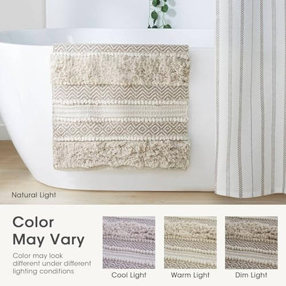 INK+IVY Asher Non-Slip Bath Rug Absorbent Quick Dry, 20 x 32, Natural - color: Natural, size: 1'8" x 2'8" (Rectangular)