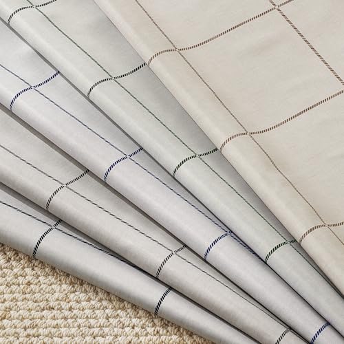 NICETOWN 100% Blackout Taupe Plaid Curtains for Bedroom, W52xL84, 2 Panels - color: Taupe, size: 52"W x 84"L (Pack of 2)