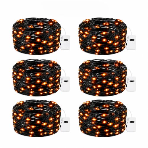 6Pack Halloween Orange Fairy Lights, - color: Orange, size: 6 Pack