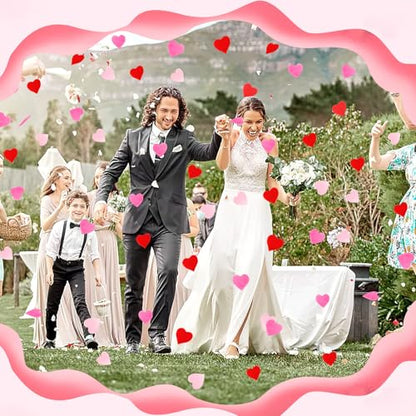 MARFOREVER Valentines Day Heart Paper Confetti Red Heart Tissue Decoration - style: Heart