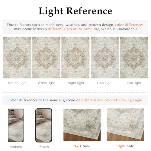 3x5 Beige Neutral Area Rug - color: Farmhouse | Beige, size: 3' x 5' (Rectangular)