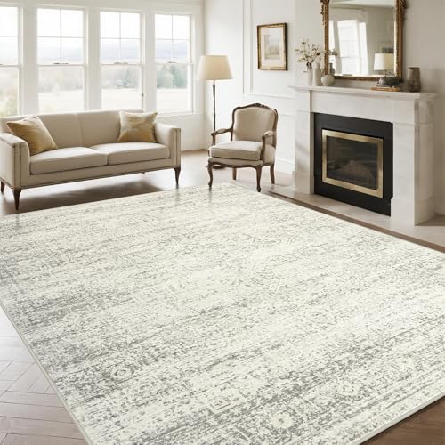 Washable Rugs 9x12 Area Rug for Living Room,Bedroom,Dining Room-Beige Green - color: Beige-green-grey, size: 9' x 12' (Rectangular)