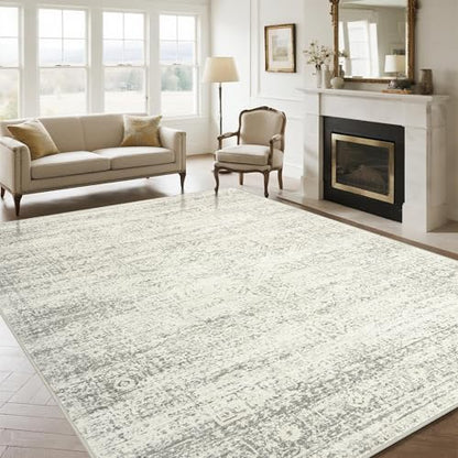 Washable Rugs 9x12 Area Rug for Living Room,Bedroom,Dining Room-Beige Green - color: Beige-green-grey, size: 9' x 12' (Rectangular)
