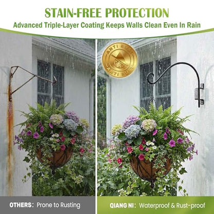 AJART Bird Feeder Hanger Outdoor: 16" Swivel Heavy Duty Wall Mount Bracket - color: A-1PCS, size: 16 Inch