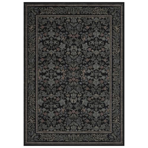 GarveeHome Washable 3x5 Entryway Rugs Non Slip Kitchen Area Rug, Black - color: Black, size: 3' x 5' (Rectangular)