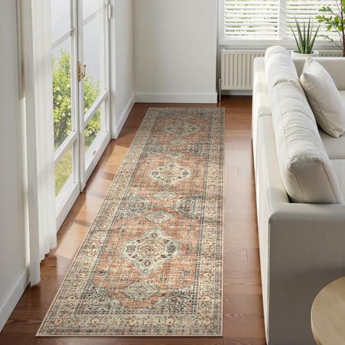 Lahome Oriental Hallway Runner Rug, 2.5x8 Kitchen Runner Non Slip - color: Terracotta, size: 2.5' x 8' (Runner)