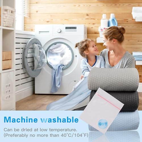 AmyHomie Cooling Blanket King Size 90"x108", 100% Rayon Derived from Bamboo - color: Light Gray, size: King (108"x90")