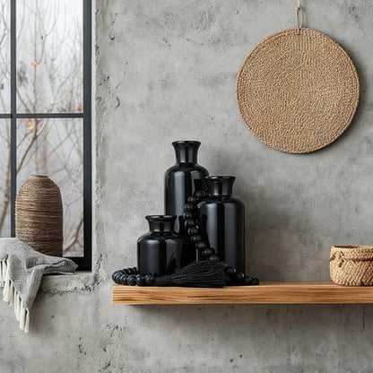 5 Pcs Coffee Table Decor Set, Black - color: Black