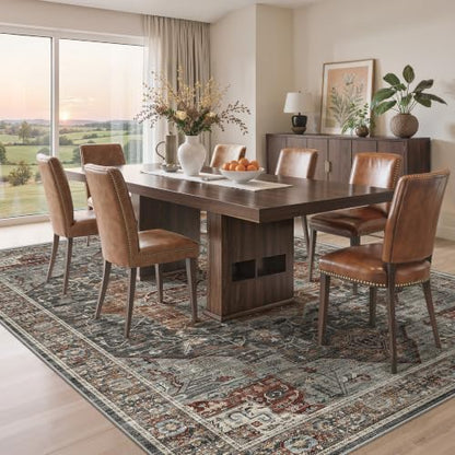 Roxstand 5x8 Washable Area Rugs, Non Slip Living Room Rug Grey/Brown/Tan - color: Grey/Brown/Tan, size: 5' x 8' (Rectangular)