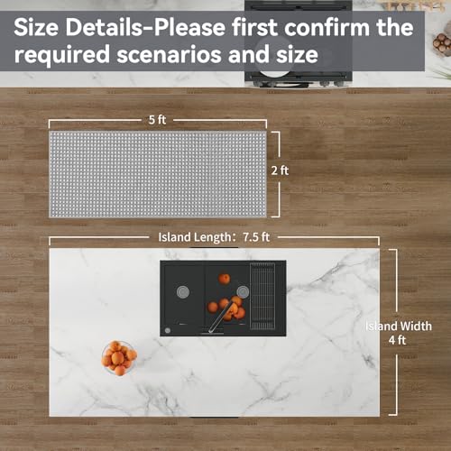 YDKGL Hallway Runner Rug Woven Washable Long Kitchen Runner Gray 2x5 ft - color: A- Light Grey, size: 2' x 5'