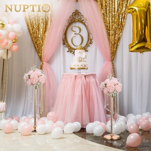 NUPTIO Tall Centerpiece for Table, Gold, 27.6", 10 Pcs - color: Gold, size: 10 Pcs 27.6 in