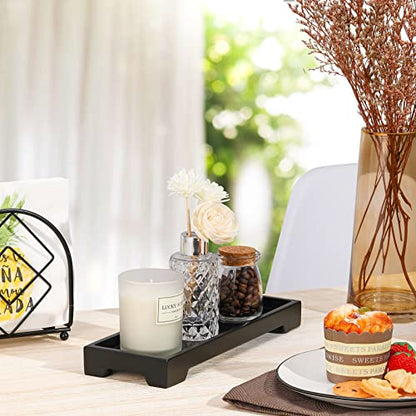 Luxspire Marble Tray for Soap Dispenser Perfume Jewelry, S, Marble Black - color: C - Black, style: Small