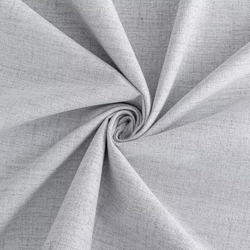 100% Blackout Curtains 84 inch Length Faux Linen (W37 x L84, White) - color: White, size: 37"W x 84"L (Pack of 2)
