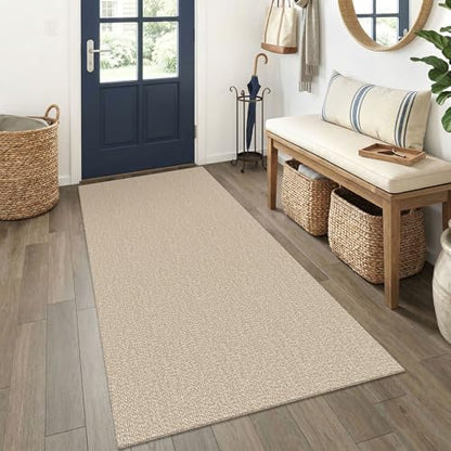 EARTHALL Washable Runner Rug, Non Slip Doorway Runner, 3x6 Ft, Sand/Beige - color: Sand/Beige, size: 3' x 6' (Rectangular)