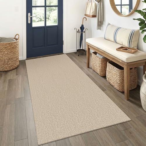 EARTHALL Washable Runner Rug, Non Slip Doorway Runner, 3x6 Ft, Sand/Beige - color: Sand/Beige, size: 3' x 6' (Rectangular)