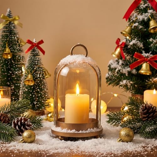 15"&9"&7" Hurricane Glass Candle Holders Set of 3 - color: Brass