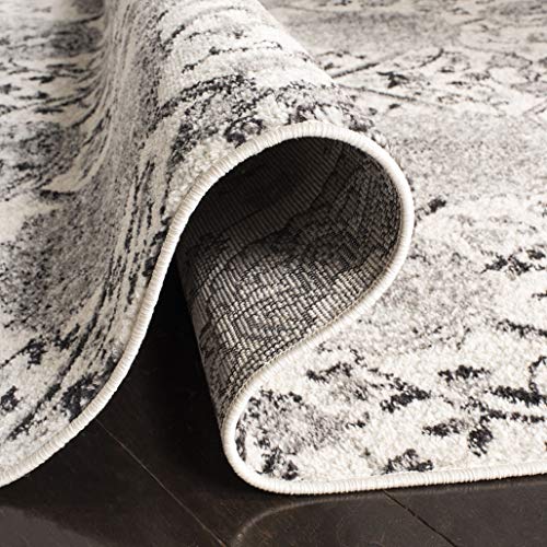 SAFAVIEH Madison Collection Runner Rug - 2'3" x 14', Cream & Silver, Boho Chic Glam Paisley Design, Non-Shedding & Easy Care, Ideal for High Traffic Areas in Living Room, Bedroom (MAD600D) - color: Cream/Silver, size: 2'3" x 14' (Runner)
