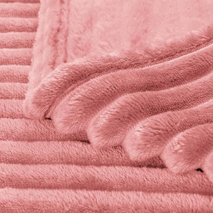 BEDELITE 3D Ribbed Pink Baby Blankets for Boys Girls 30"x 40" - color: Dusty Pink, size: Kids(30"x40")