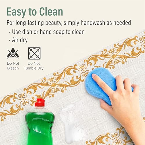 RIMONA'S Heat Resistant Table Runner Trivet Mat - Everyday Jute Lace, 40" - color: The Everyday Jute Lace
