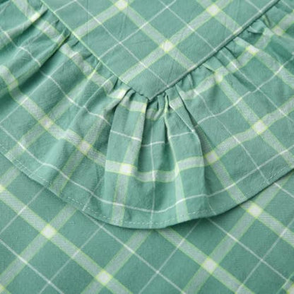 Mywinlle Mint Green Plaid Ruffle Throw Pillow Shams 18"x18" Set of 2 - color: Mint Green Plaid, size: 18" x 18" (Pack of 2)
