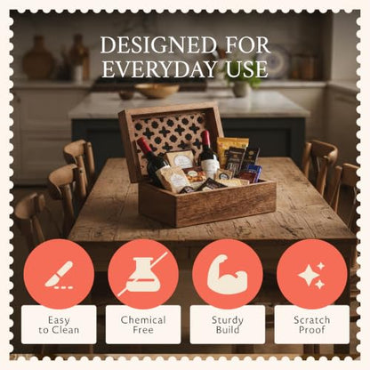 Mela Artisans Trellis Wood Storage Box - Medium Burnt, XL - color: Medium Burnt, size: Extra Large