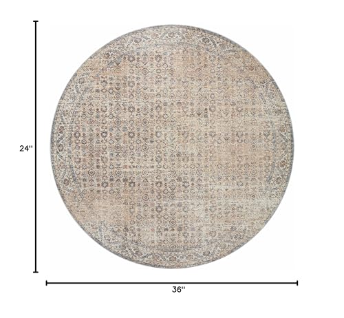 Loloi Angela Rose Blake Beige/Denim 2'-0" x 3'-0" Accent Rug - color: Beige / Denim, size: 2' x 3' (Rectangular)