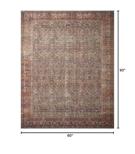 Loloi Wynter Onyx/Multi 5'-0" x 7'-6" Area Rug - color: Onyx / Multi, size: 5' x 7'6" (Rectangular)