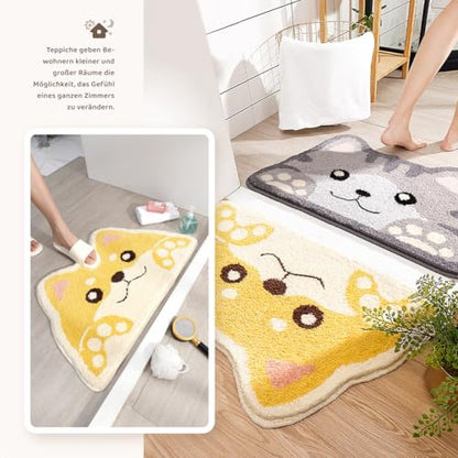 Molesun Dog Bath Mat 18x30, Soft Absorbent Microfiber Bath Rugs - color: Dog