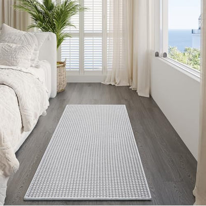YDKGL Hallway Runner Rug Woven Washable Long Kitchen Runner Gray 2x5 ft - color: A- Light Grey, size: 2' x 5'