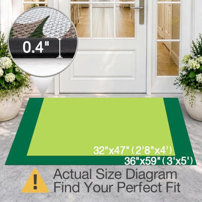 LUMI Outside Welcome Door Mat 32x47, Non-Slip Durable Rubber Easy Clean - color: Sunshine, size: 32"x47"