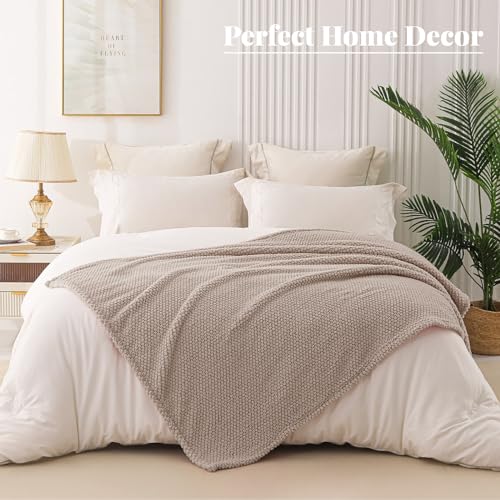 Whale Flotilla Extra Large Soft Fleece Throw Blanket for Couch - color: Camel, size: Throw(50x70 In)