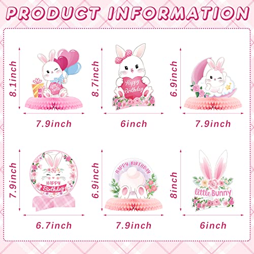 Epakh 10 Pcs Bunny Party Centerpiece Cute Rabbit Table Decorations - style: Bunny