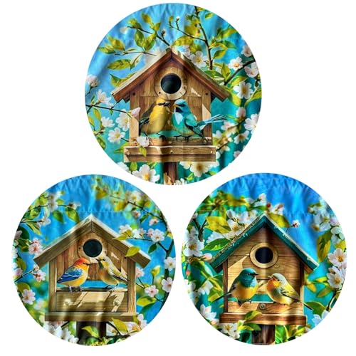 Birdhouse Floral Flower Window Curtain Valance 52X16 Inches - color: Birdhouse