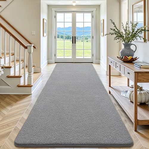 Keeko 2x6 Area Rugs for Living Room,Soft Washable Memory Foam Bedroom Rug - color: Grey, size: 2' X 6' (Rectangular)