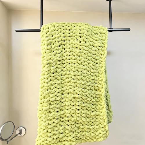 Soft Chunky Knit Throw Blanket for Couch, Cozy Warm Knitted Blankets - color: Green, size: 48"x71"(Large Size Throw)