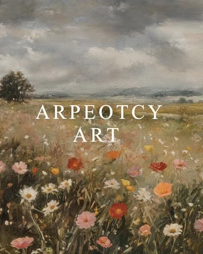 ARPEOTCY Extra Large Framed Wall Art, Colorful Wildflower Print, 36x54In - color: Sunny Flower Field