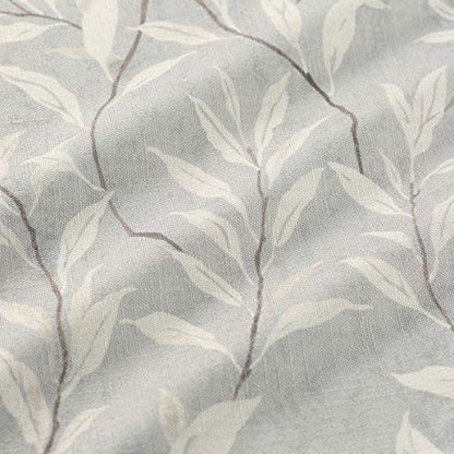 VOGOL Leaf Print Tiers Curtains Grey Small Window Curtains for Bathroom Laundry Room Basement Rod Pocket Lovely Leaf Print Window Drapes, 30 x 30, 2 Panels - color: Grey, size: 30"W x 30"L (Pack of 2)
