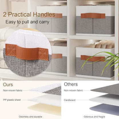 Storage Basket Container,White/Gray Box,15x6x5 In,1-Pack - color: White/Grey, size: 1-Pack