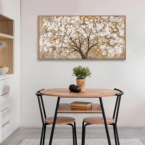 Framed Wall Art Print Gold Tree Of Life Wall Art for Living Room 20" X 40" - color: gold, size: 40"L x 20"W