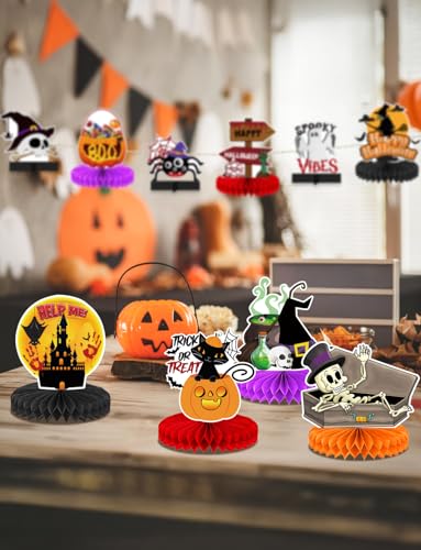 10Pcs Halloween Party Decorations, Halloween Table Decorations - style: Happy Halloween